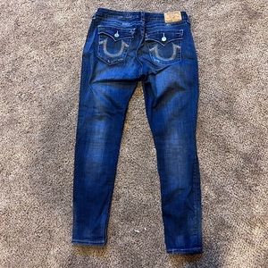 TRUE RELIGION Curvy Skinny Flap Stud Logo